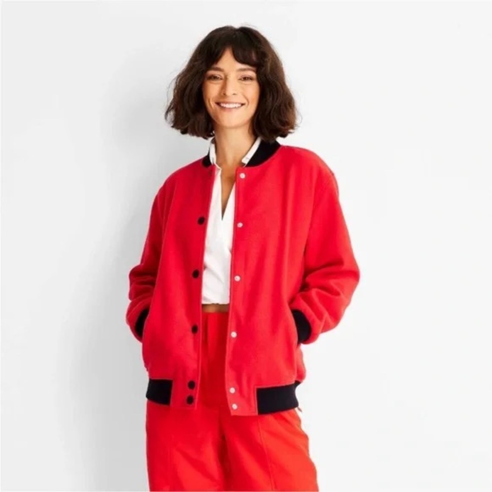 Future Collective Kahlana Barfield Bomber Jacket Red X Target Medium